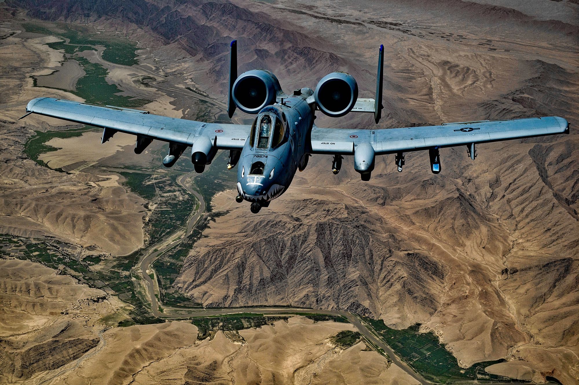 Military aircraft in flight