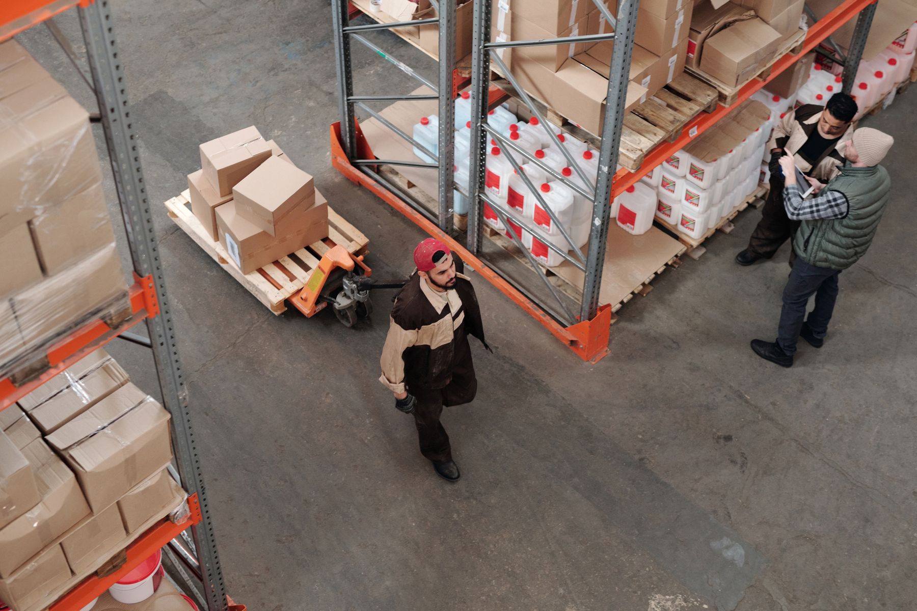 Warehouse team coordinating products